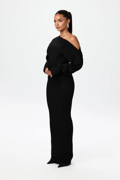 Off-Shoulder Maxi Dress